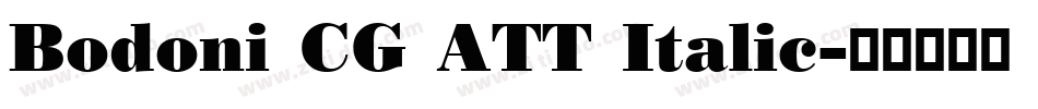 Bodoni CG ATT Italic字体转换
